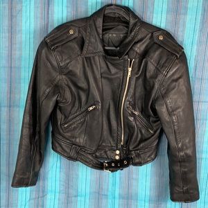 Express leather moto jacket
